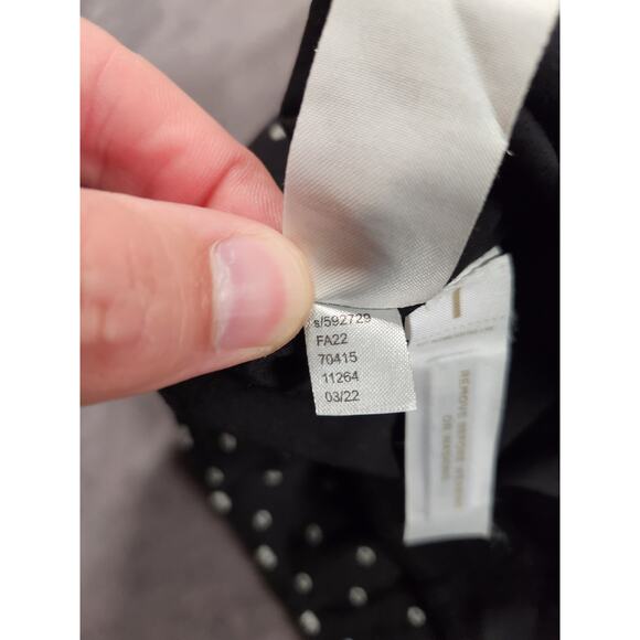 LOFT Womens Flounce Dress Swiss Dot Print Short Sleeve Back Zip Size 0 NEW NWT - Picture 6 of 10